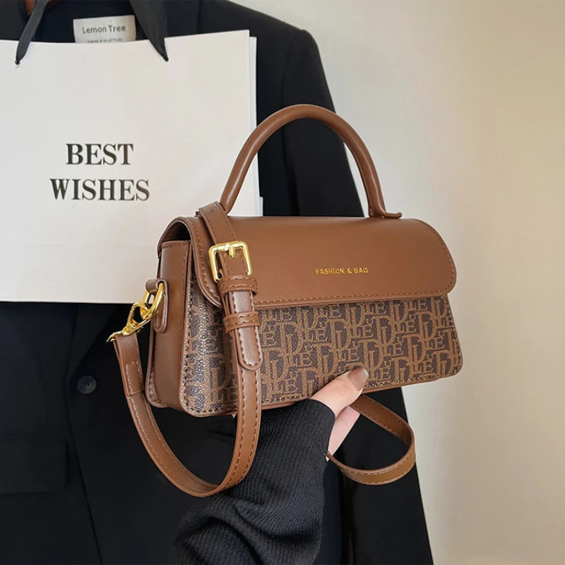 2025 fashionable new women's bag with stylish letter print design, versatile shoulder bag, casual and simple crossbody bag