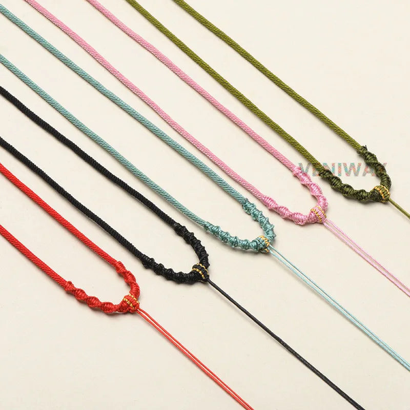 Necklaces Woman Trend 2024 DIY Jewellery Making Accessories Spiral Necklaces with Pendant Handwoven Chain for Needlework Rope