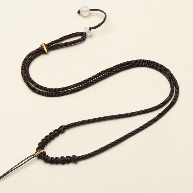 Necklaces Woman Trend 2024 DIY Jewellery Making Accessories Spiral Necklaces with Pendant Handwoven Chain for Needlework Rope