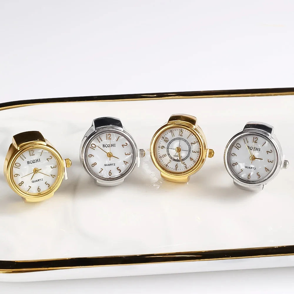 Fashion Rings Finger Watches Fashion Party Quartz Watches Unisex Couple Rings Jewelry Gift Real