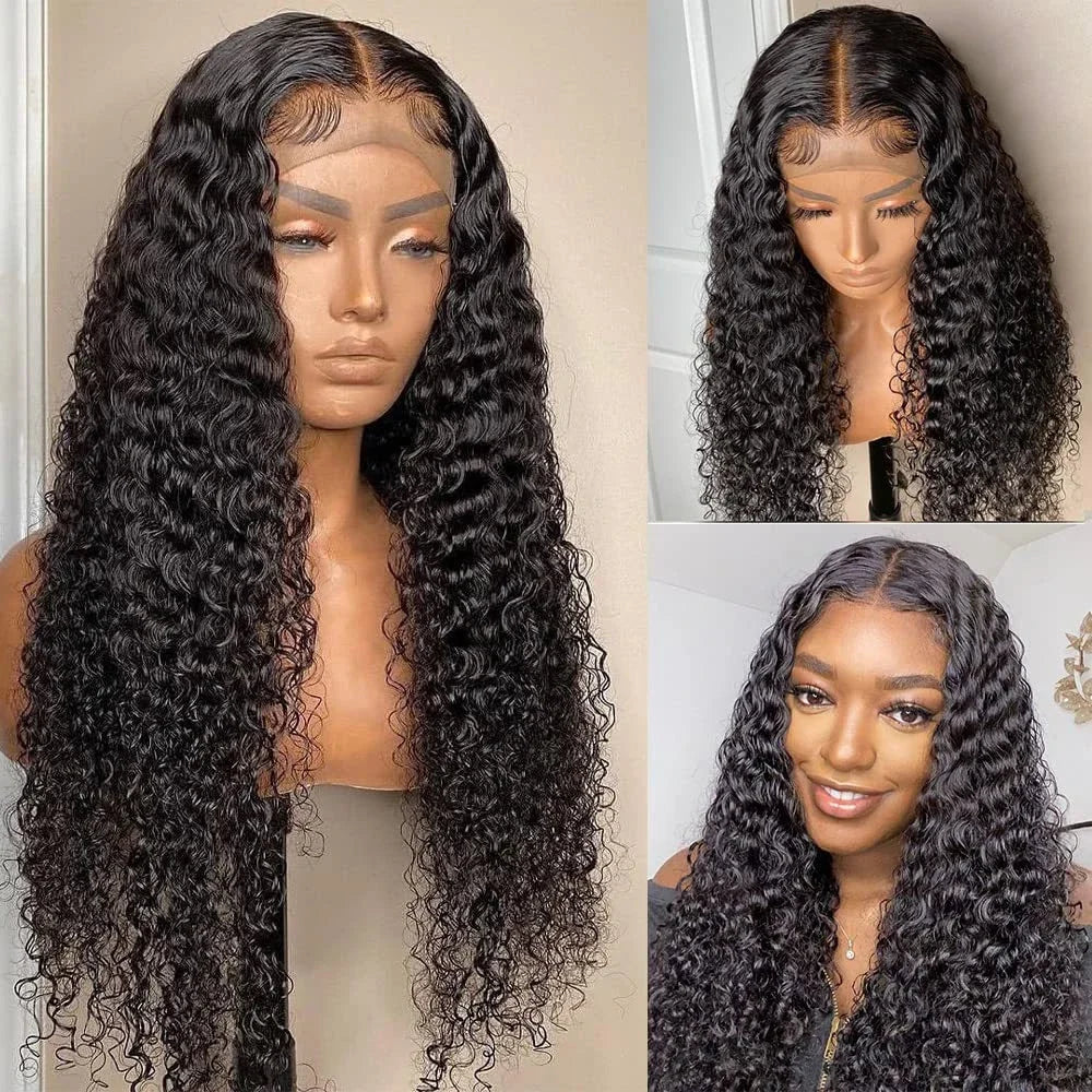 Curly 13x6 HD 300% 30 40 Inch Deep Wave Lace Front Human Hair Wigs 5x5 Glueless Closure Ready To Wear Wig 13x4 Lace Frontal Wig