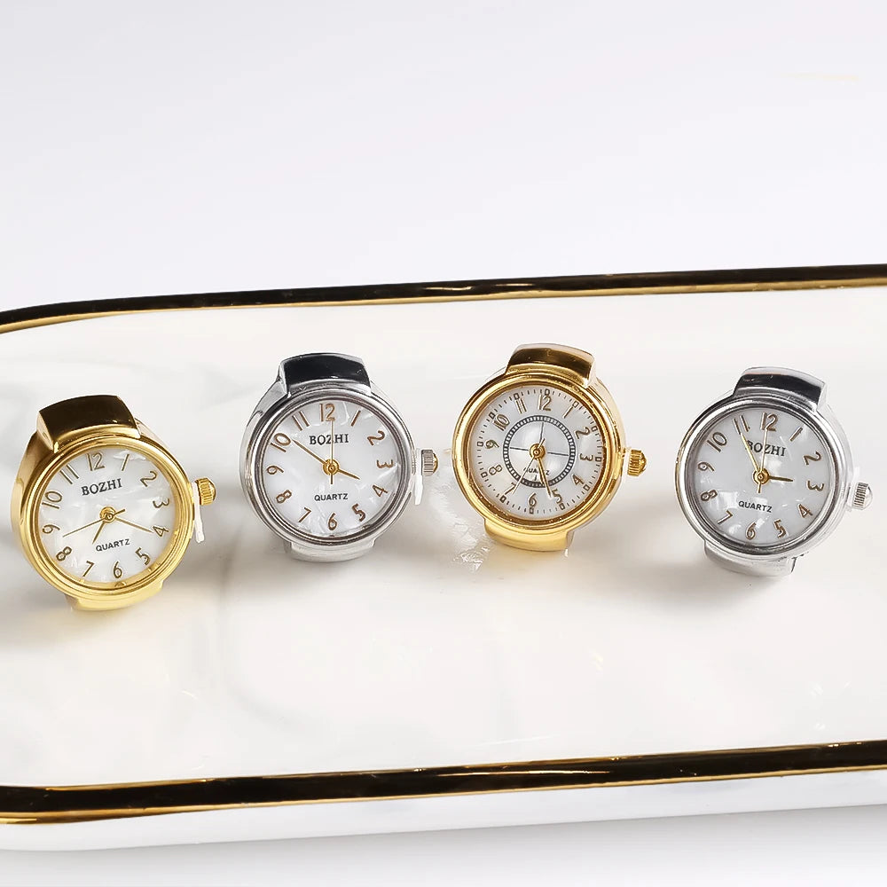 Fashion Rings Finger Watches Fashion Party Quartz Watches Unisex Couple Rings Jewelry Gift Real