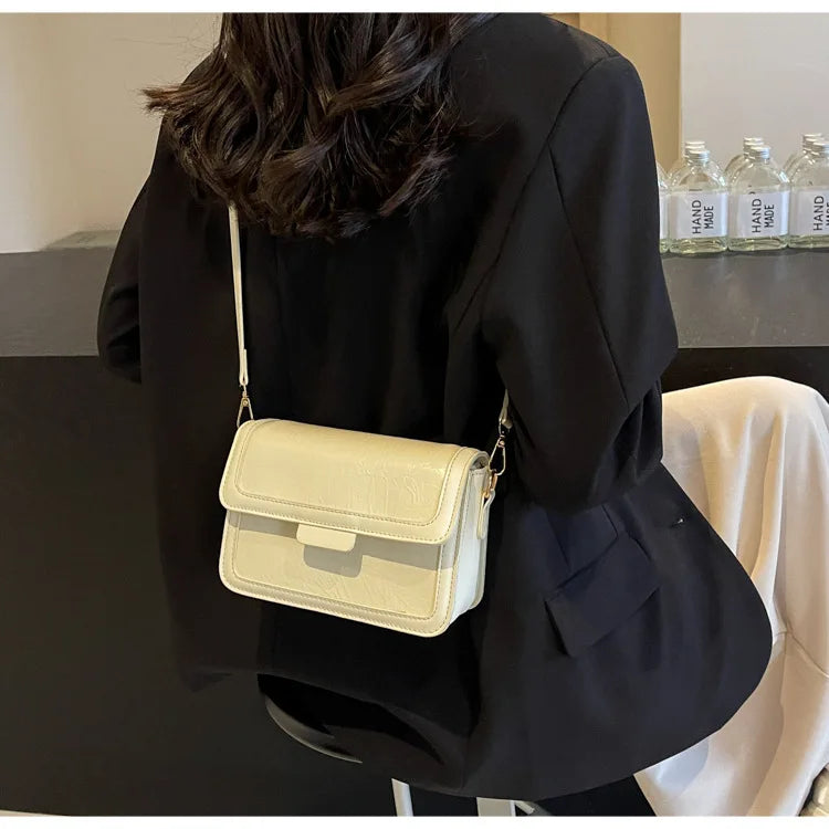 2025 New Fashion Glossy Square Bag for Women, Minimalist Versatile Shoulder Bag Crossbody Purse, Office Commuter Handbag, Trendy
