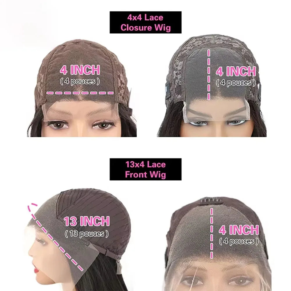 100% Human Hair Wig Deep Wave Bob Human Hair Lace Frontal Wig Deep Curly Wigs 13x4 Transparent Lace Front Wigs 4x4 Short Wigs