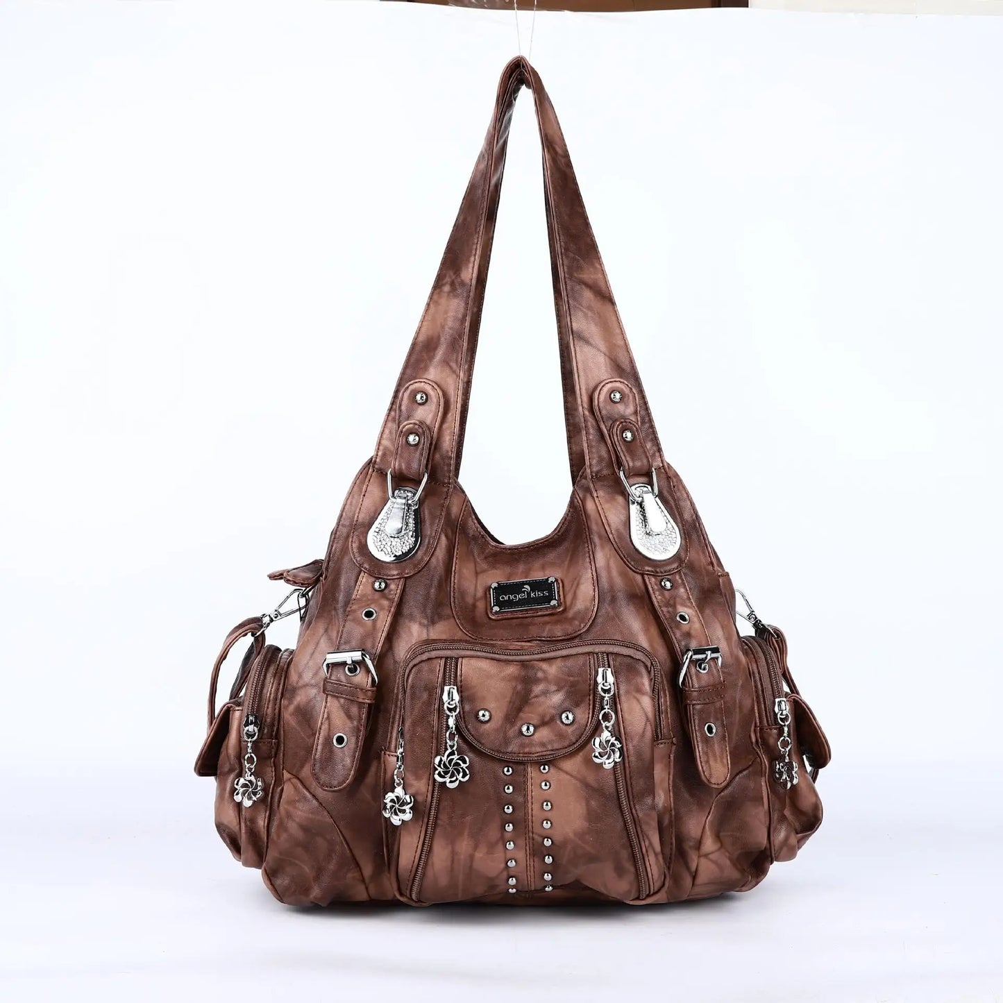 Angelkiss Bag Women Fashion Handbags Women Shoulder Bags PU Leather Handbag Female Satchel Big Shoulder Purse Bag bolsa feminina
