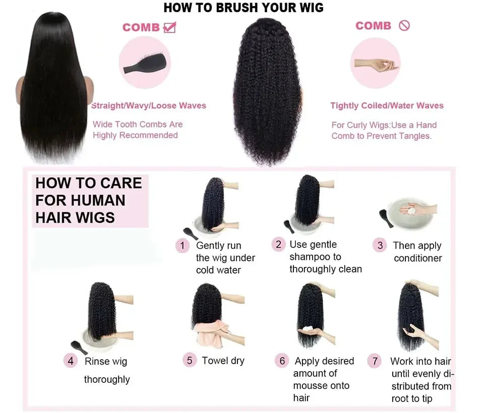 Water Wave Human Hair Wigs with Bangs Brazilian Human Hair For Women 180% Density Machine Made Deep Wave Curly Wigs Long Wigs