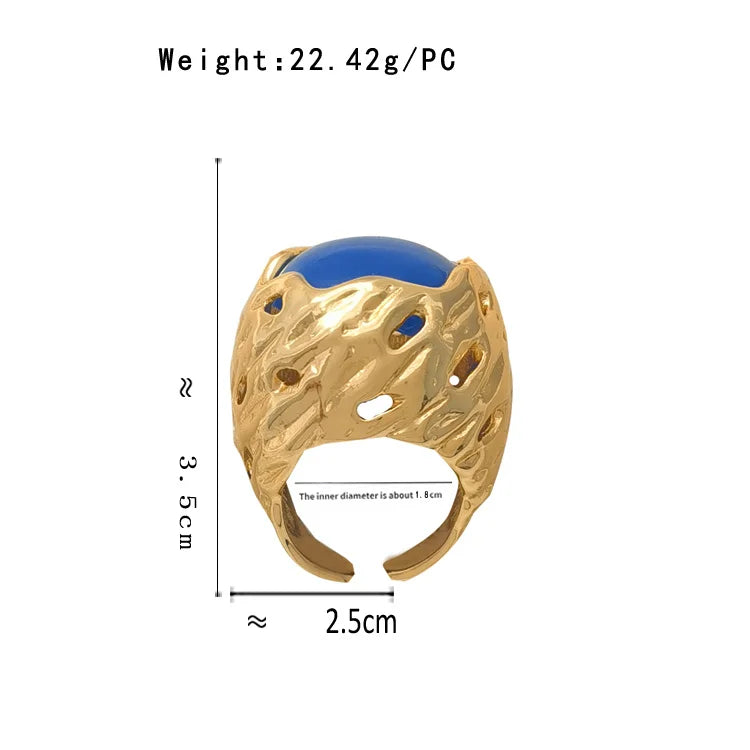 Fashion Jewelry Pretty Design Geometric Big Rings For Women Female Gifts Hot Sale Finger Accessories 2024 Trend New