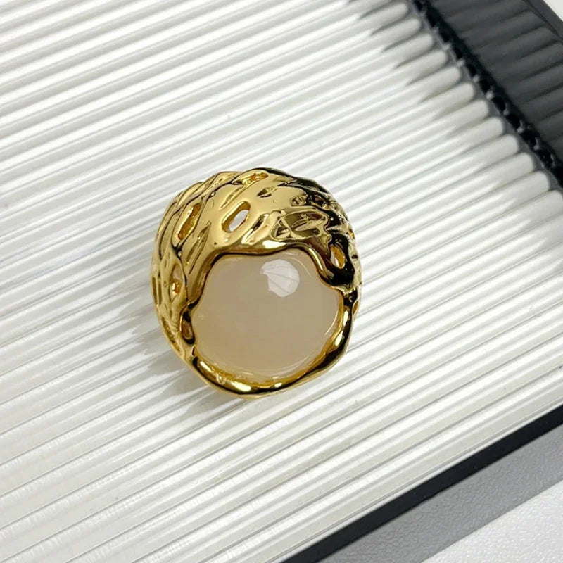 Fashion Jewelry Pretty Design Geometric Big Rings For Women Female Gifts Hot Sale Finger Accessories 2024 Trend New