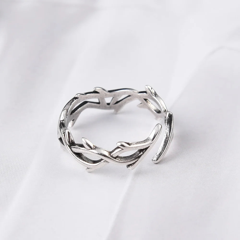 Fashion Irregular Thorns Rings For Couple Retro Hip-hop Personality Adjustable Finger Ring for Men Women Lovers Jewelry Gifts
