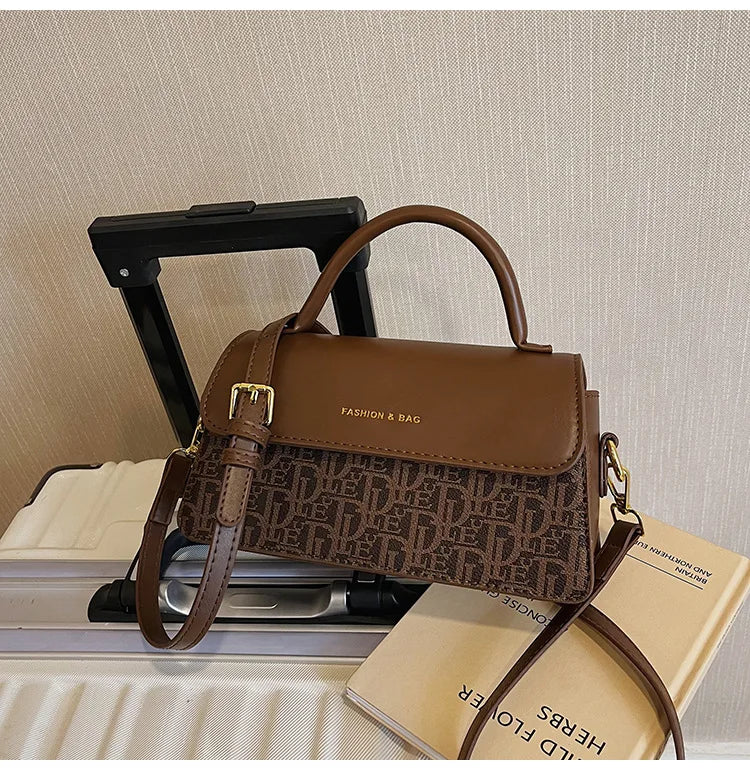 2025 fashionable new women's bag with stylish letter print design, versatile shoulder bag, casual and simple crossbody bag