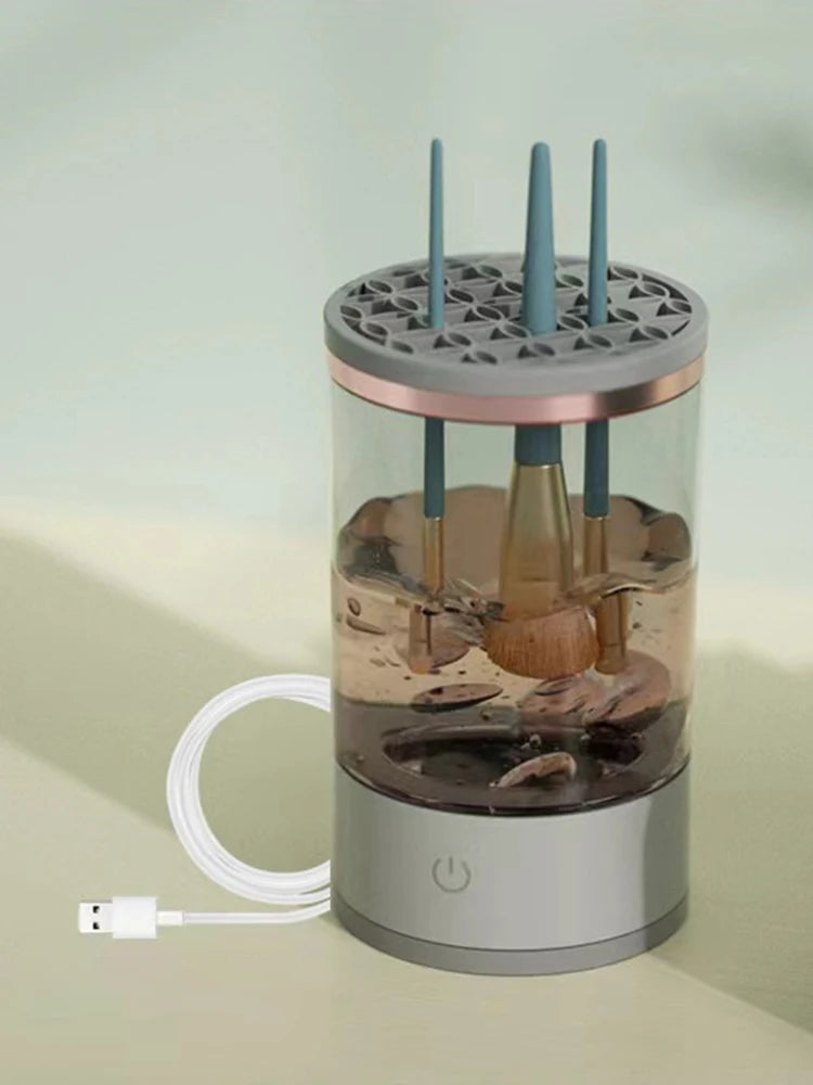 Makeup Brush Cleaner Is An Automatic Rotating Brush Cleaner For Deep Cleaning One Click Operation Is Suitable For All Makeup