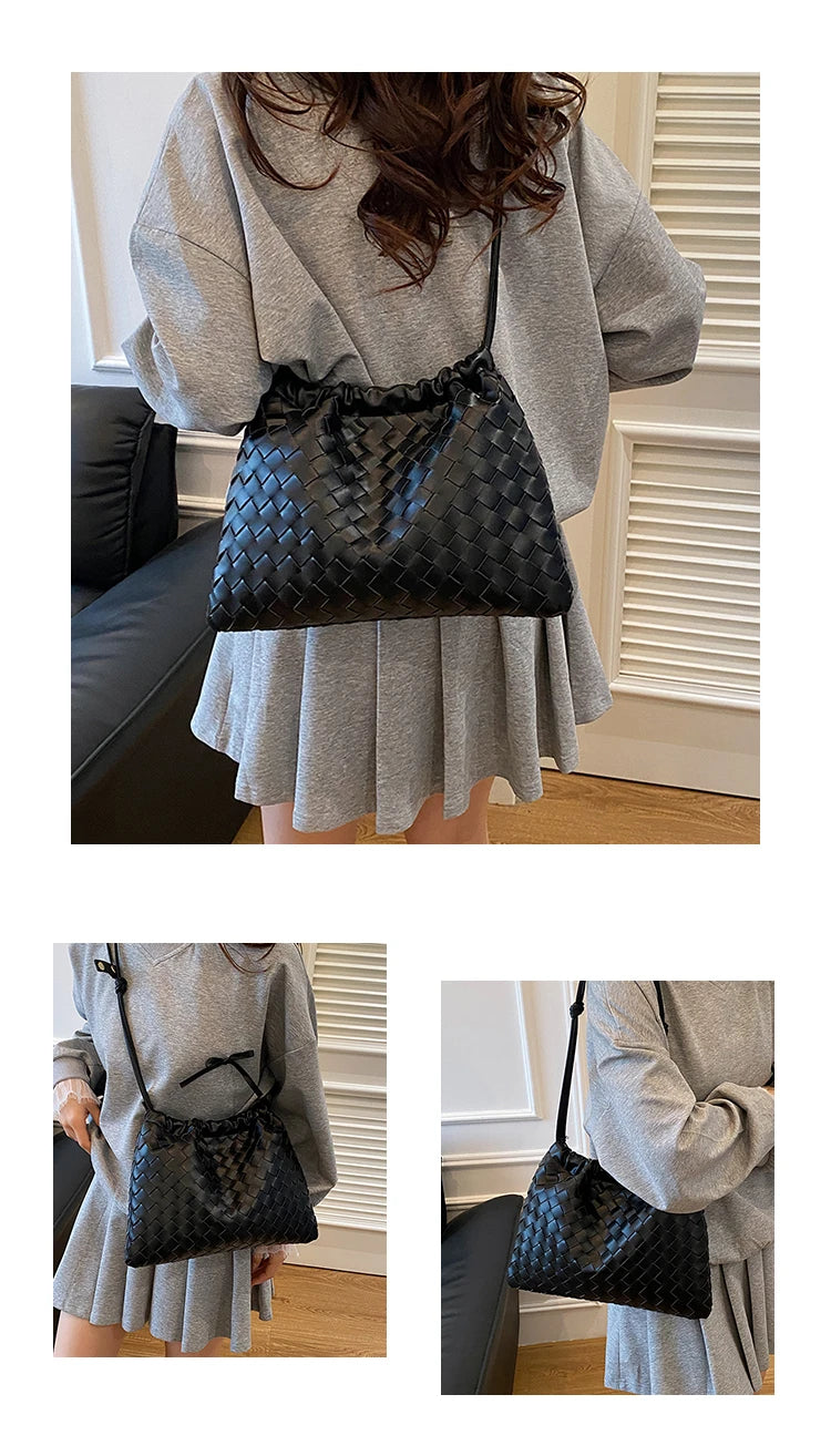 Luxury Designer Paris Fashion Elegant Handbag In Solid Color With Trendy Design For Business Commuter Women