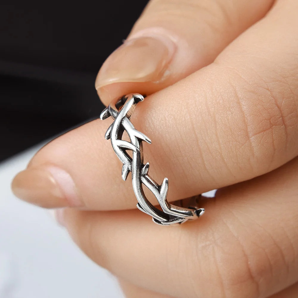 Fashion Irregular Thorns Rings For Couple Retro Hip-hop Personality Adjustable Finger Ring for Men Women Lovers Jewelry Gifts