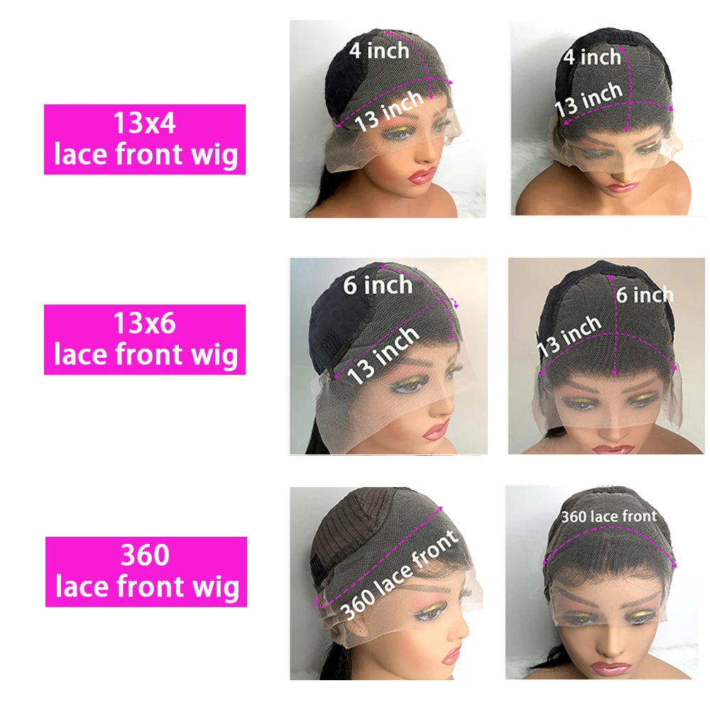 Deep Wave Frontal Wig 13x6 Hd Lace Loose Wave Wigs Brazilian Hair Natural Hairline Pre Plucked 40 Inch Lace Front Human Hair Wig