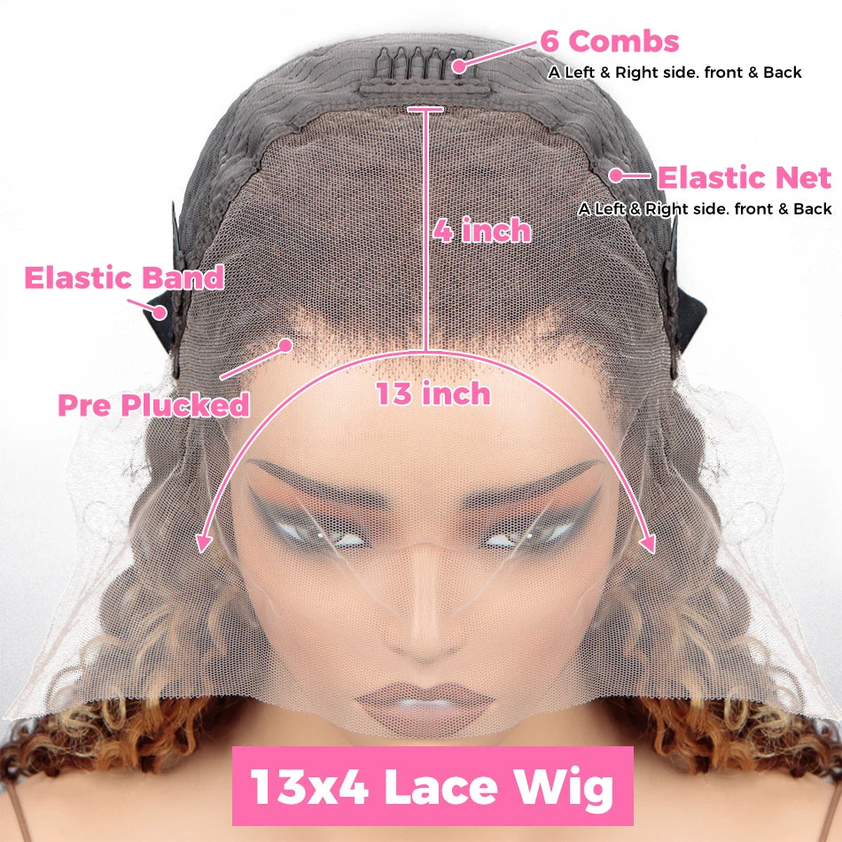 1B/27 Straight Highlight Wig Human Hair 30 Inch 13x4 HD Lace Frontal Wig 180 Density Natural Brazilian Hair Wig For Black Women