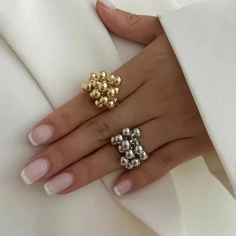 Fashion Ring Trendy Smooth Rings for Women Couple Vintage Geometric Handmade Rings Wedding Jewelry Gift e778