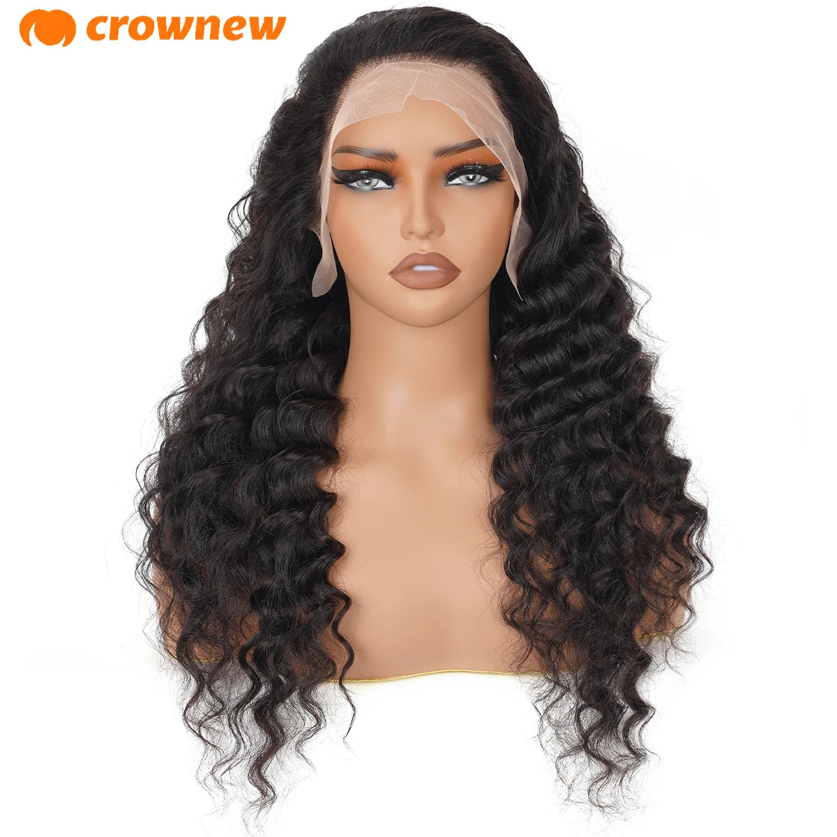 Deep Wave Frontal Wig 13X4 13x6 Hd Lace Frontal Wig Human Hair 200% Curly Lace Front Human Hair Wig Pre Plucked Human Hair Wigs