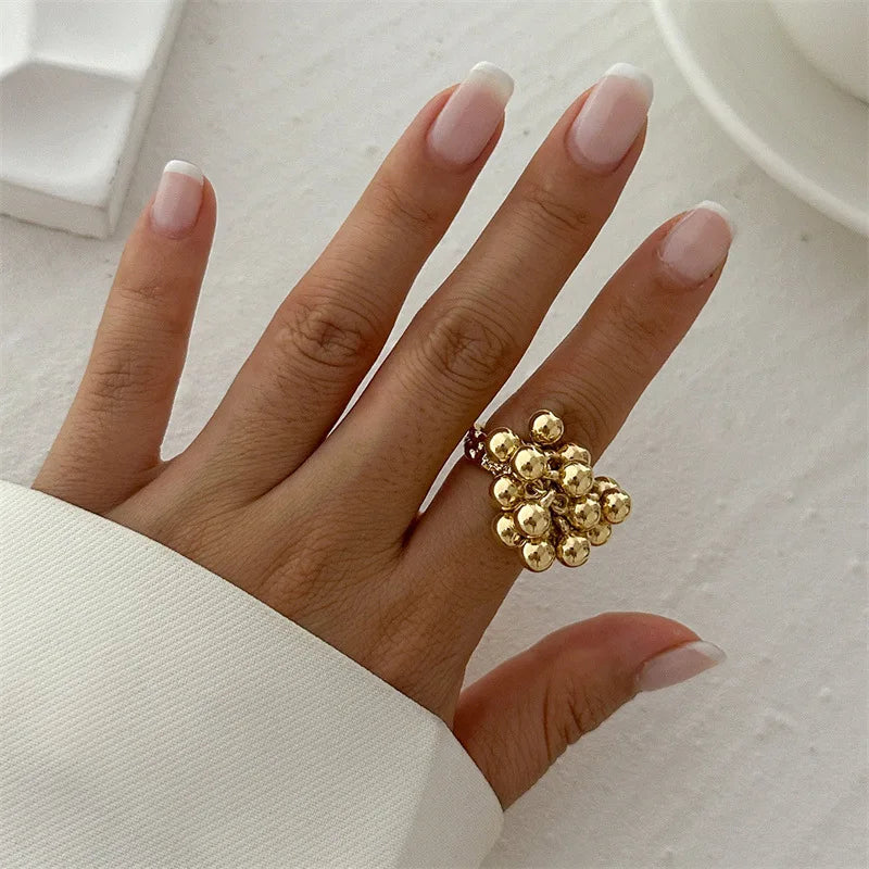Fashion Ring Trendy Smooth Rings for Women Couple Vintage Geometric Handmade Rings Wedding Jewelry Gift e778
