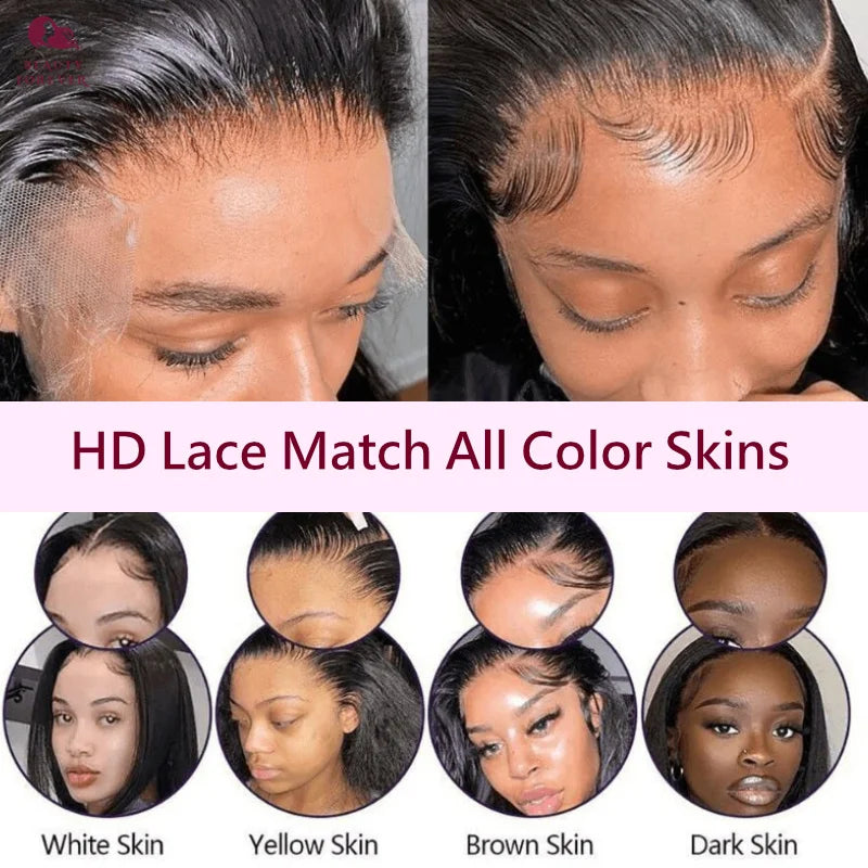 Beautyforever Glueless Straight Human Hair Wig Preplucked 13x4 Lace Front Human Hair Wig Brazilian 5x5 HD Lace Wig