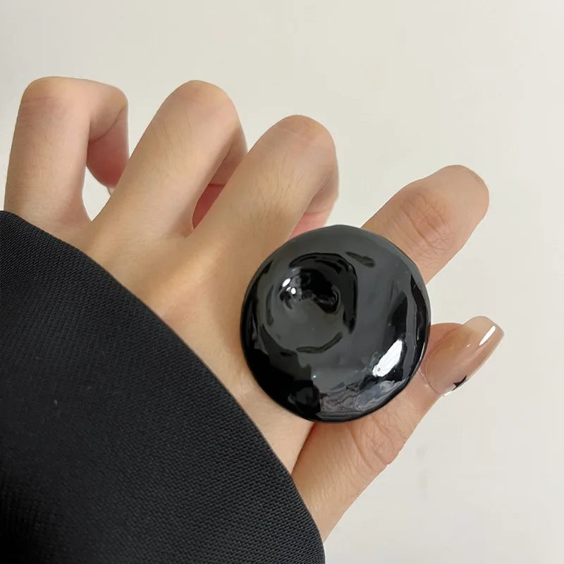 Fashion Jewelry European and American Design Colorful Irregular Round Rings For Women Party Gifts Cool Trend Accessories