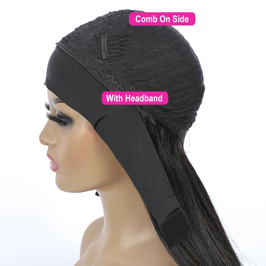 water wave Curly Human Hair Wig 427 highlight headband bob Wigs for women long curly wig machine made 16-28inch