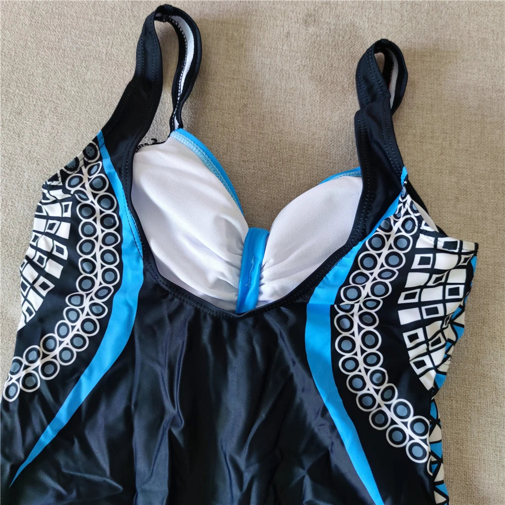 One-Piece Swimsuits Swimming Suit For Women Bodysuit Women Female Swimwear Bath Clothing Beach Wear With Pad Wire Free Print