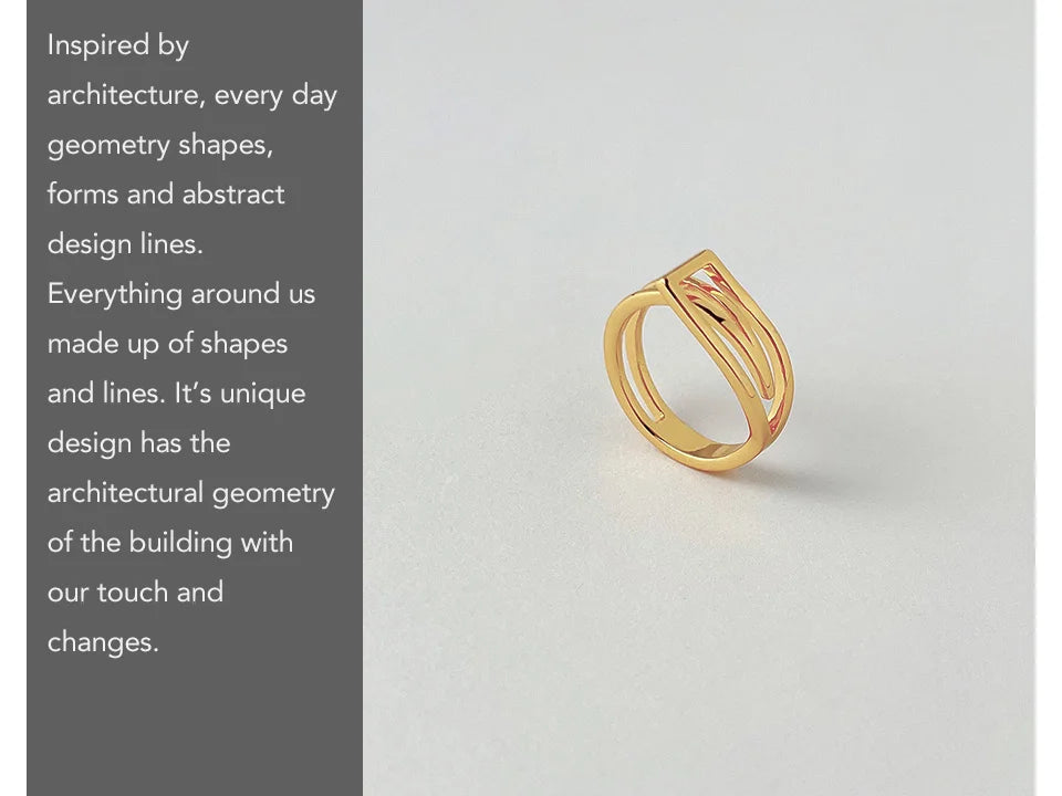 ENFASHION Geometric Rings For Women 18K Gold Color Ring Anillos Mujer Fashion Jewelry 2022 Wholesale Christmas Halloween 224178