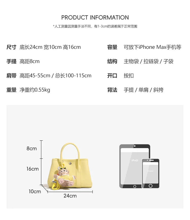Fashion Forward Designer Tote Purse Bag with Minimalist Style High-End Quality and Durability