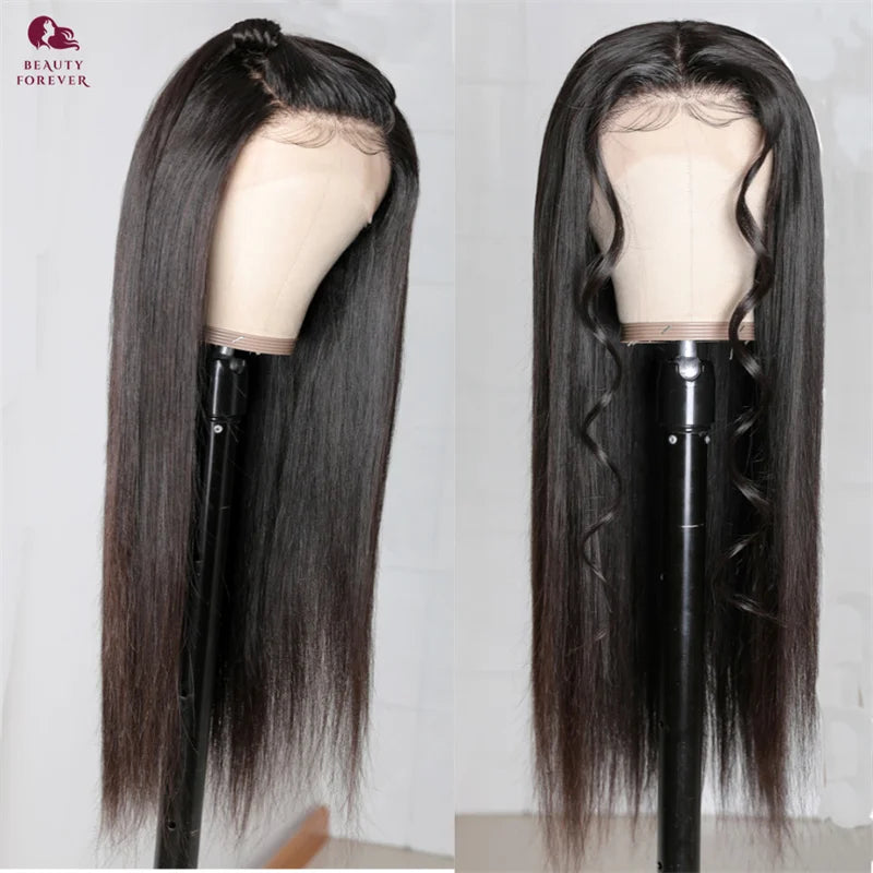 Beautyforever Glueless Straight Human Hair Wig Preplucked 13x4 Lace Front Human Hair Wig Brazilian 5x5 HD Lace Wig
