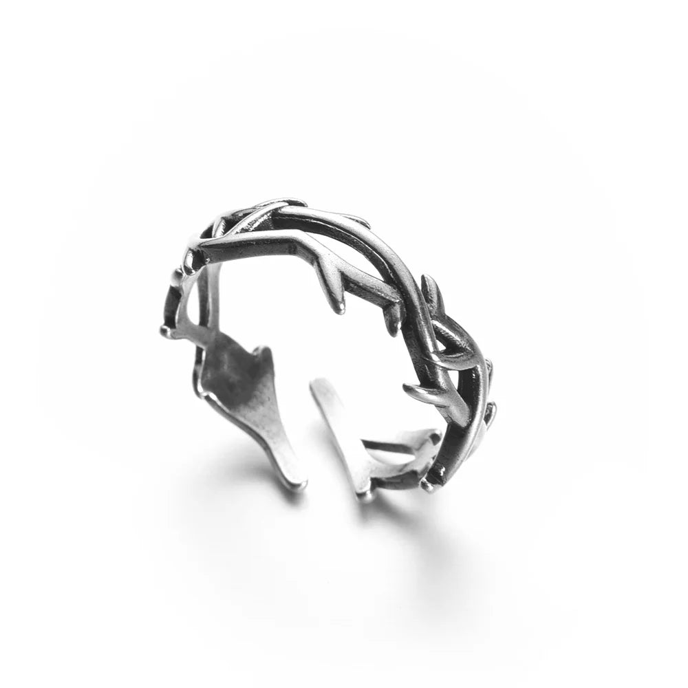 Fashion Irregular Thorns Rings For Couple Retro Hip-hop Personality Adjustable Finger Ring for Men Women Lovers Jewelry Gifts