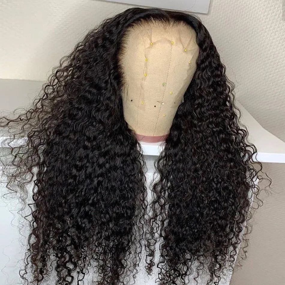 13x6 HD Transparent Lace Front Water Curly Wave Human Hair Wigs 40 Inch Long Jerry Curly Human Hair Frontal Wigs For Women