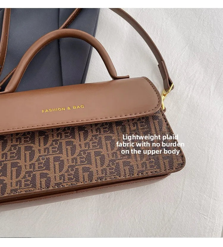2025 fashionable new women's bag with stylish letter print design, versatile shoulder bag, casual and simple crossbody bag