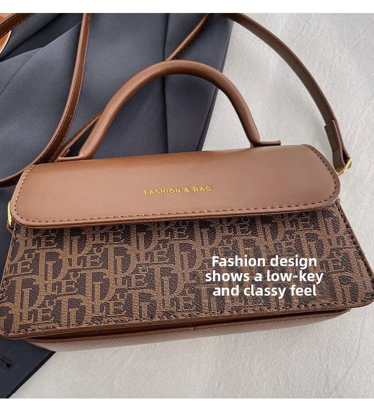 2025 fashionable new women's bag with stylish letter print design, versatile shoulder bag, casual and simple crossbody bag
