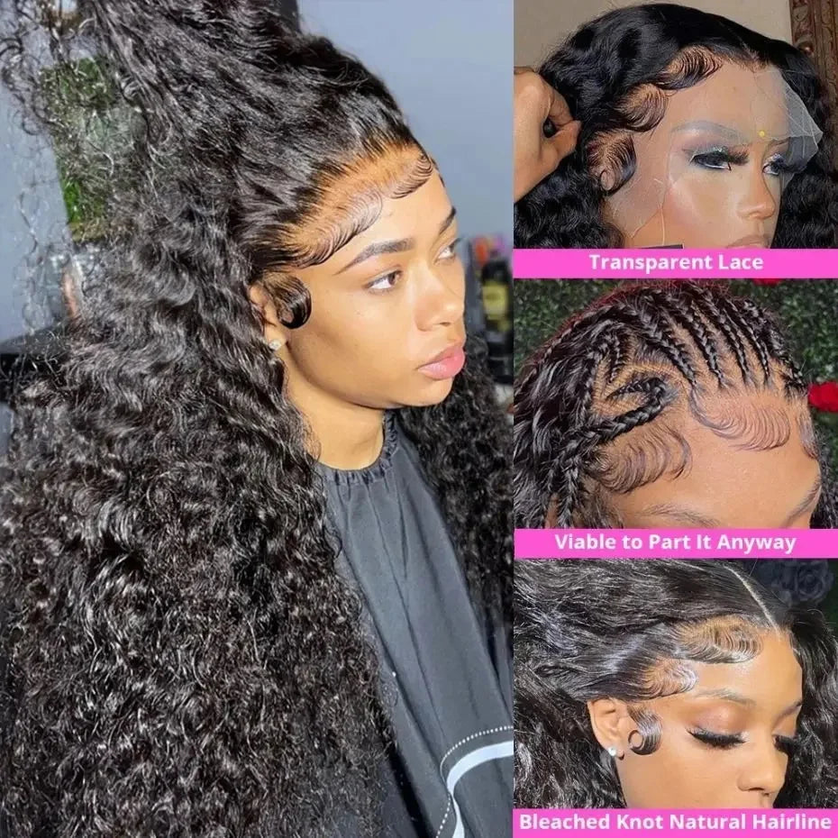 13x6 Human Hair Wig HD Lace Frontal Human Hair Wigs For Women 30 36 Inch Loose Deep Wave Curly Brazilian 13x4 Lace Front Wigs