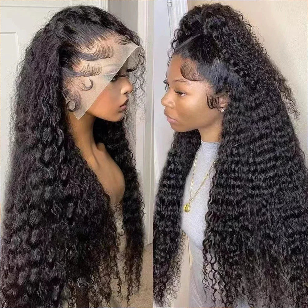 Curly 13x6 HD 300% 30 40 Inch Deep Wave Lace Front Human Hair Wigs 5x5 Glueless Closure Ready To Wear Wig 13x4 Lace Frontal Wig