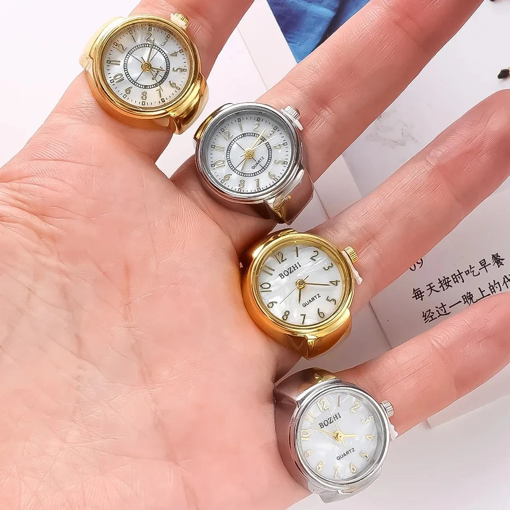 Fashion Rings Finger Watches Fashion Party Quartz Watches Unisex Couple Rings Jewelry Gift Real