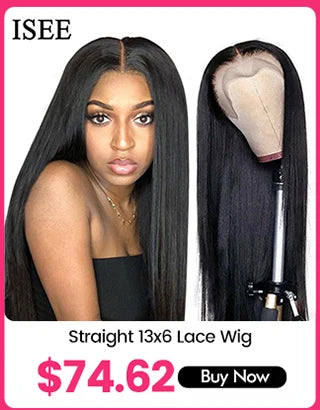 Wear And Go Glueless Human Hair ISEE Brazilian Straight Highlight Wig 6x4 HD Lace Glueless Preplucked Human Wigs Ready To Go