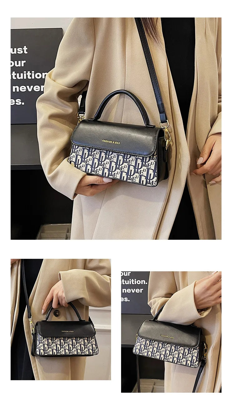 2025 fashionable new women's bag with stylish letter print design, versatile shoulder bag, casual and simple crossbody bag