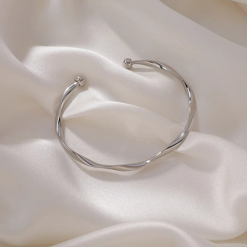 925 Sterling Silver Beads Bracelets for Women 100% Solid Adjustable Handmade Simple Design Fashion Party Wedding Jewelry Gifts