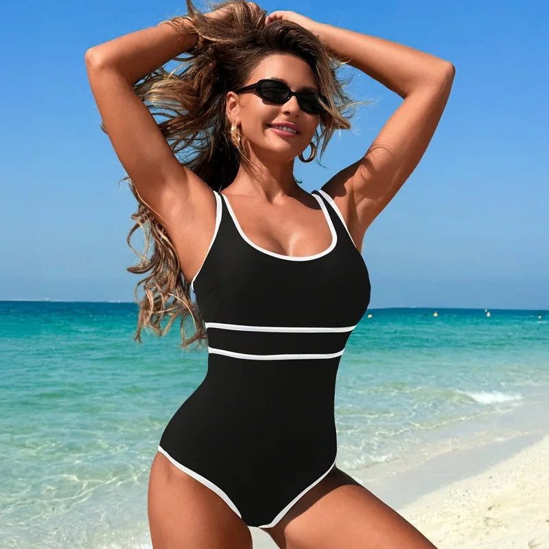 Women's Professional Hot Spring One-piece Swimsuit Ins Style Huludao Swimwear Beachwear Monokini Female Swimming Suits