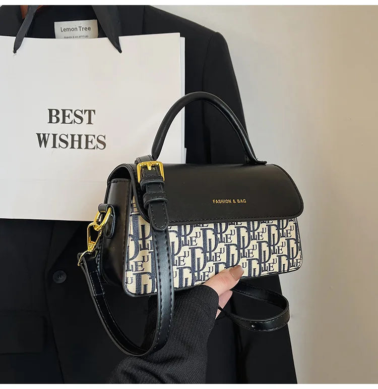 2025 fashionable new women's bag with stylish letter print design, versatile shoulder bag, casual and simple crossbody bag