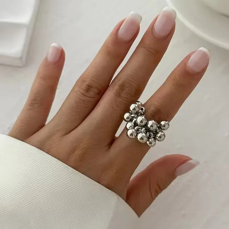 Fashion Ring Trendy Smooth Rings for Women Couple Vintage Geometric Handmade Rings Wedding Jewelry Gift e778