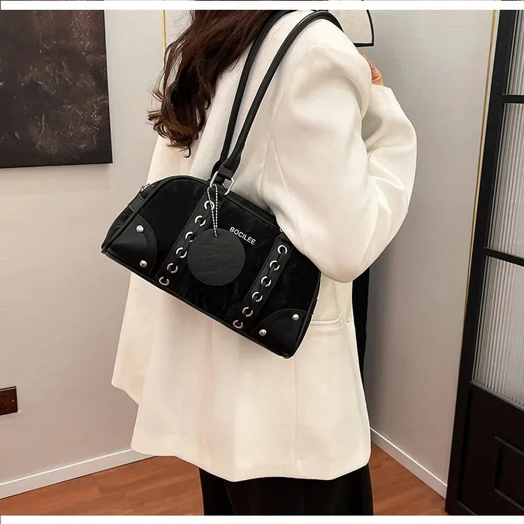 2025 New! Women's Fashion - Forward Color - Blocking Boston Bag - Versatile Underarm Carry for Casual Commuting & Daily Chic