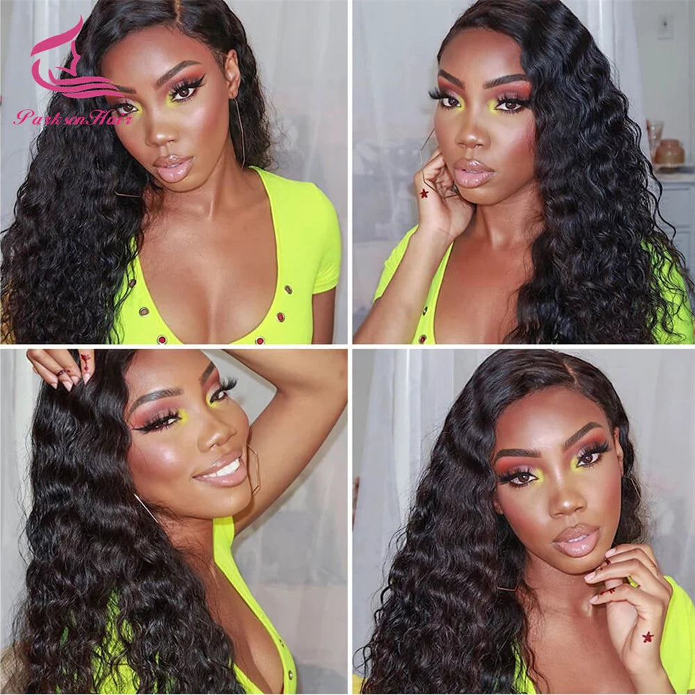36 Inch Deep Curly 13x4 HD Lace Front Curly Wigs Human Hair Brazilian Lace Frontal Wig For Women Pre Plucked Curly HD Lace Wig