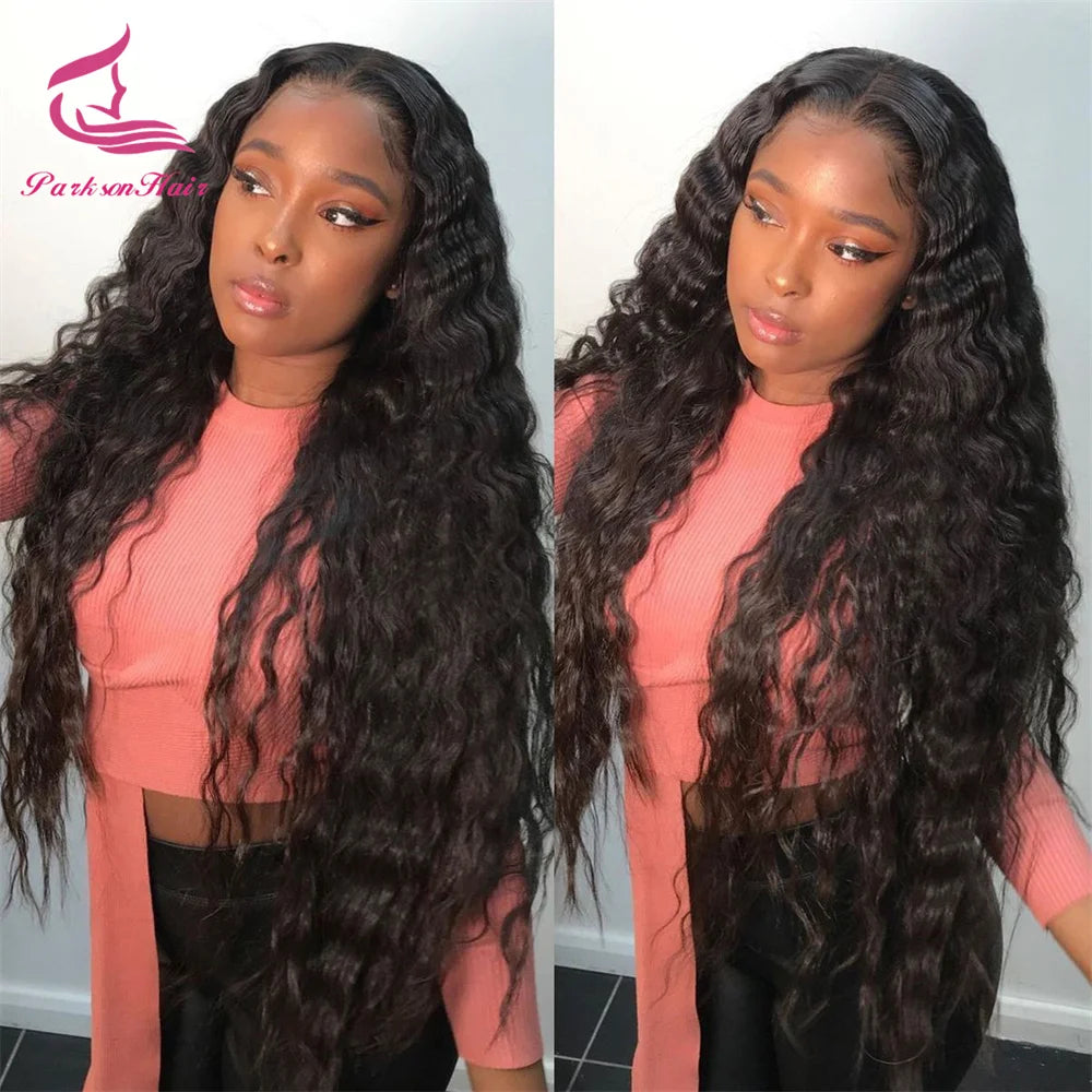 36 Inch Deep Curly 13x4 HD Lace Front Curly Wigs Human Hair Brazilian Lace Frontal Wig For Women Pre Plucked Curly HD Lace Wig