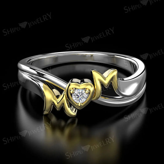 Fashion Real 18k Gold Rings for Women Finger Rings for Wedding Engagemenfine Jewelry Dating for Wife/mom Trendy Diamond Rings