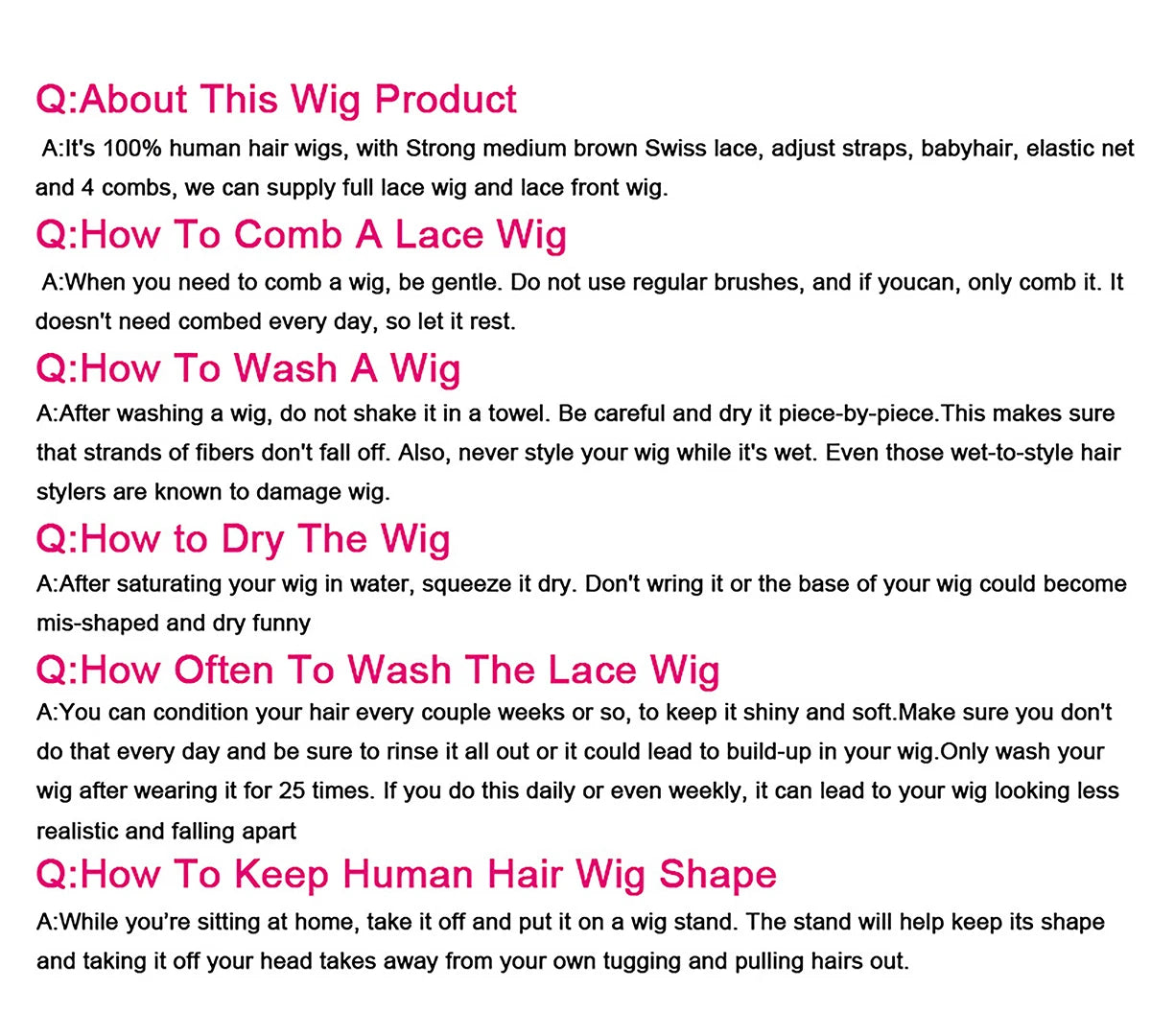 Silky Straight Human Hair Wigs With Bang Full Machine Made Wigs 8-30inch Natural Color AHJF Peruvian Remy Human Hair Wigs 180%