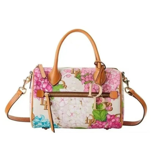 Fashion Brand Boston Bag Women 2024 Trend Flowers Print Letter Crossbody Bag High Quality Shoulder Pillow Bag New In Handbag