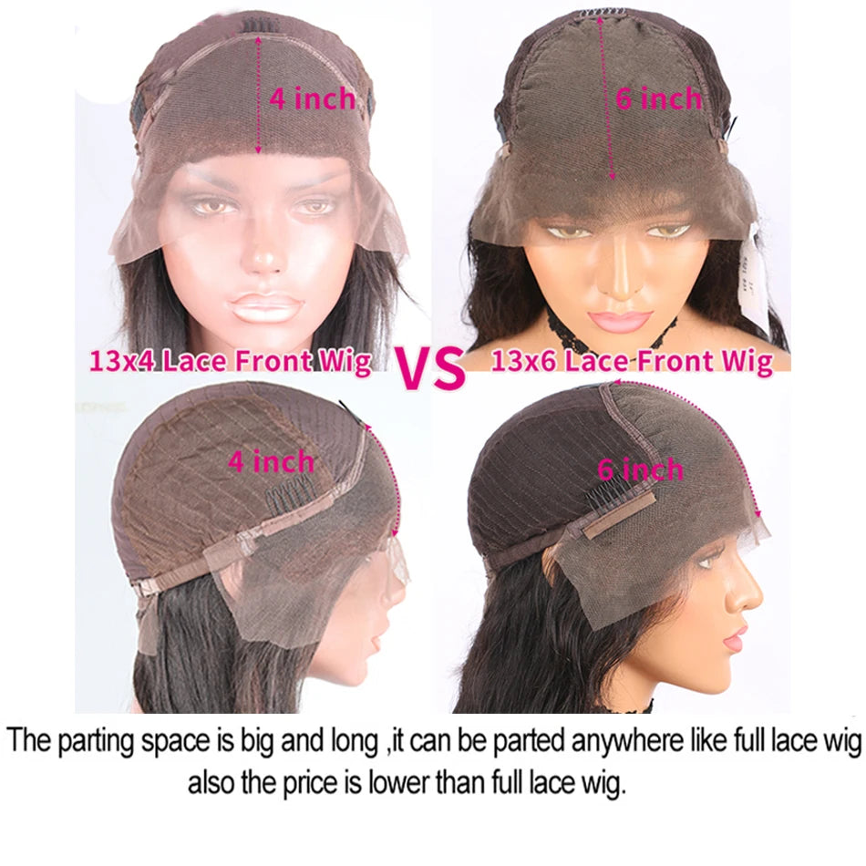 13x6 HD Transparent Lace Front Water Curly Wave Human Hair Wigs 40 Inch Long  Jerry Curly Human Hair Frontal Wigs For Women