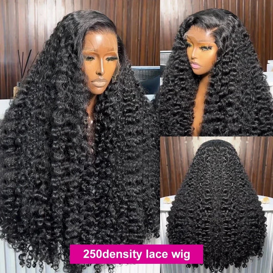 NYY Hair Factory Store 13x4 13x6 HD Loose Deep Wave Human Hair Wig 30 inch Water Curly 360 Lace Front Human Hair Wigs For Women